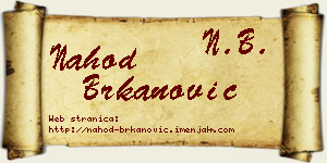 Nahod Brkanović vizit kartica